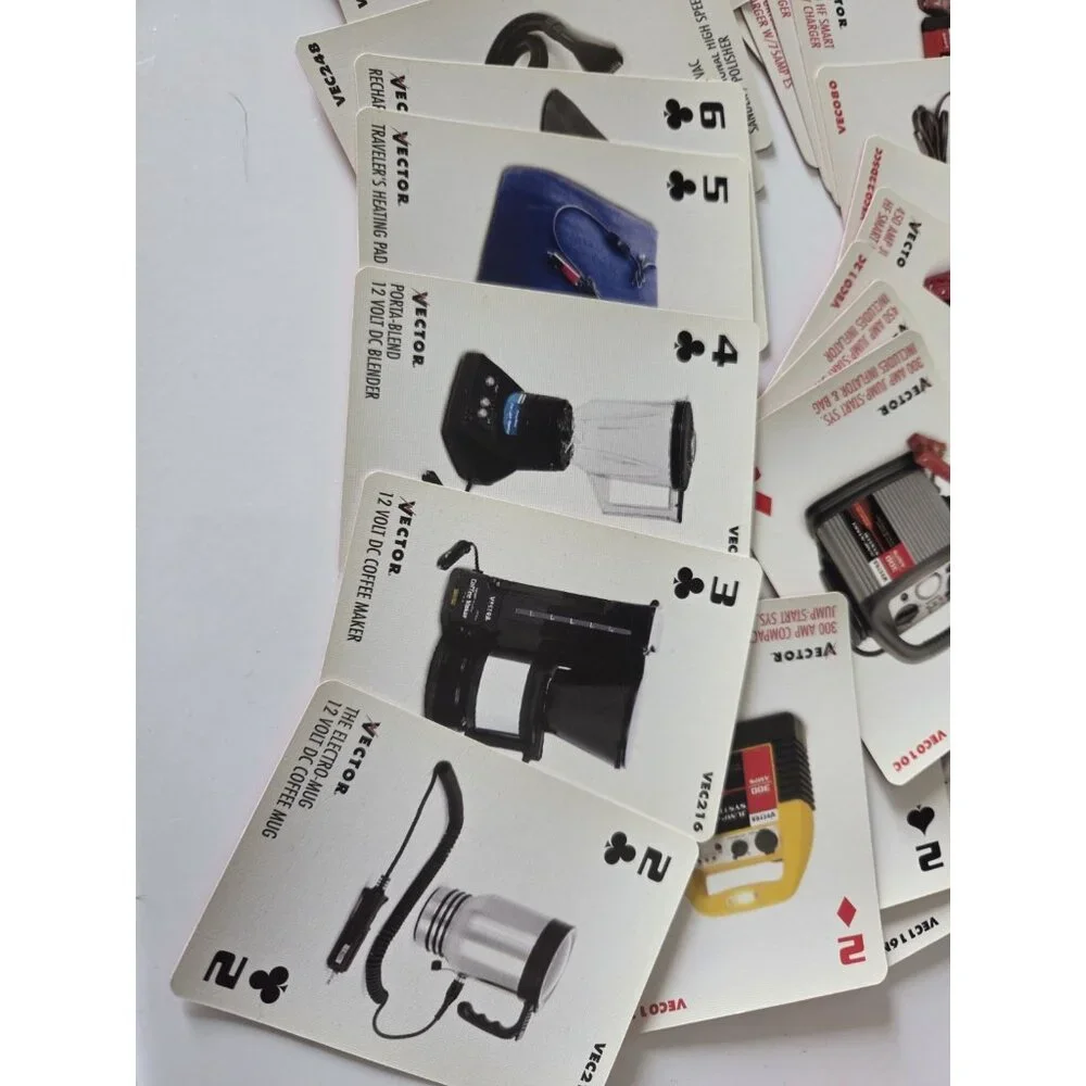 Vector Mfg Deck Of playing cards Power Batteries‎ Products Advertising